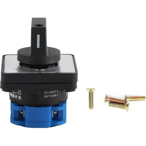 Commutateur, commutateur rotatif universel, bornes AC 660V 20A 2 positions 4, Changer De Source D'Alimentation, Interrupteur 4 positions Interrupteur inverseur (1/5)
