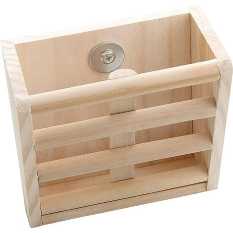 Wall Mounted Wooden Hay Feeder for Small Pets Rabbit Chinchilla Guinea Pig (1/5)