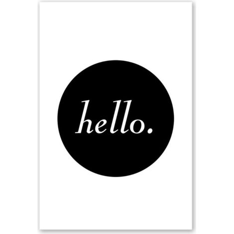 Tableau Toile Lettres Anglaises Hello - Décoration Murale Salon Chambre Bureau - Art Canvas Prêt À Encadrer - 1 Pièce (1/5)