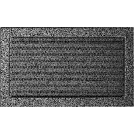 Lüftungsgitter 22x37 schwarz und silber Jalousie (1/4)