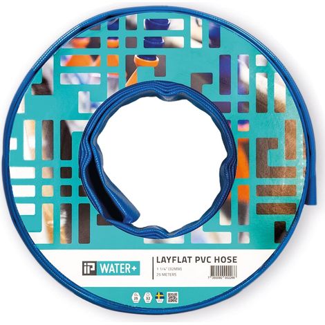 1 Tuyau Plat 32mm PVC Flexible, 25m Pour Pompe Bassin Piscine Et Drainage