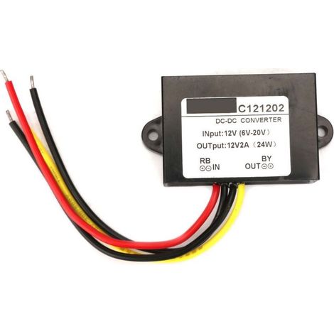 Convertidor CC-CC reductor/elevador de 6–20 V a 12 V, 2 A, módulo regulador de voltaje compacto y eficiente