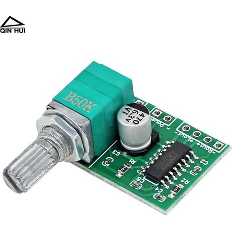 Carte d'amplificateur numérique mini DC 5V alimentée par USB, boîtier haut-parleur à deux canaux, module d'amplification audio numérique, 6W. (1/4)