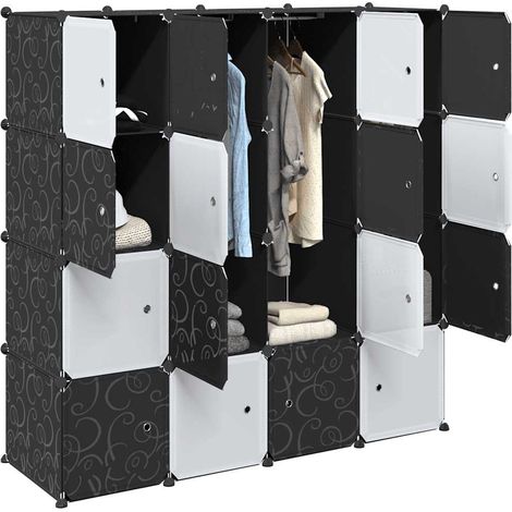 Cubo organizador almacenamiento 16 cubos y varillas colgar PP vidaXL (1/5)