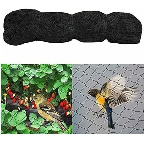 Filet anti-oiseaux 4m x 10m – Protection des arbres fruitiers et légumes – Résistant aux UV et à la corrosion – Installation facile