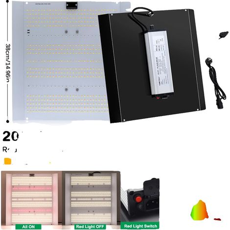 Lampe de culture LED, spectre complet, fonction dimmable, Interrupteur de lumière rouge, UE (1/2)