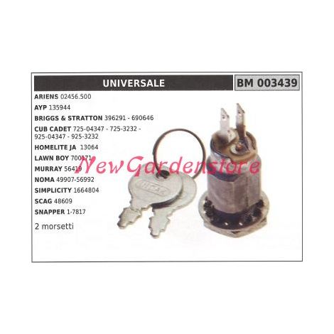 Anlasserschalter UNIVERSAL Rasentraktor Motor ayp 135944 003439