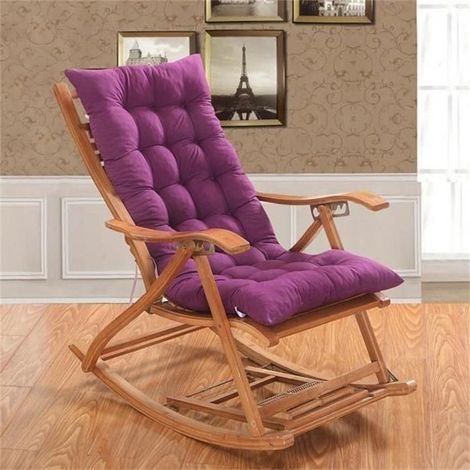 Coussin de Chaise Bascule - Violet - 110x40cm - Matelas pais et Douillet - Adapt aux Chaises Inclinables et Bascu COUSSIN DE CHAISE (1/4)