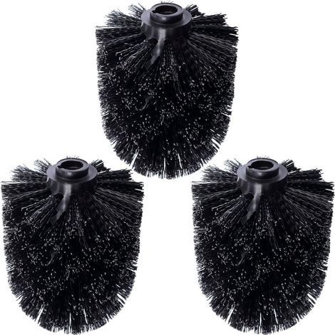 3-Pack WC Remplacement tête de Brosse Brosse Noire Remplacement Brosse Noire Remplacement tête de Brosse Noire Remplacement Individuel Brosse Noire Brosse WC Remplacement Brosse WC (1/5)