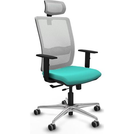Chaise de bureau piqueras y crespo Haches blanc métal simili cuir (1/2)