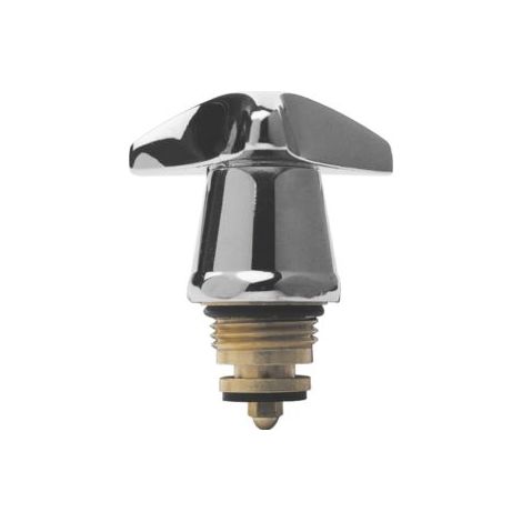 ASW Sanitär-Oberteil 453038 Markierung blau/rot 3/8", Messing, mit Metalldreisterngriff (1/2)