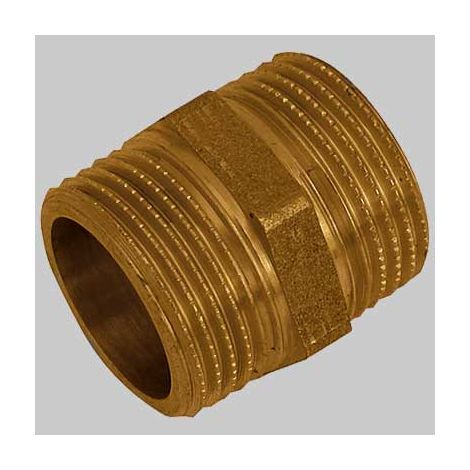 NIPLES 5 FILETTI OTTONE GIALLO  11/4 x 11/4     MADE IN ITALY