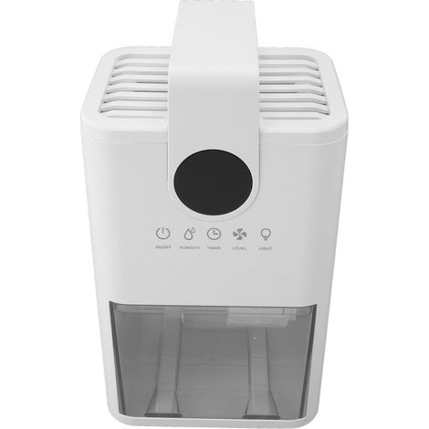 Déshumidificateur d'intérieur poignée transport veilleuse multicolore 1L minuterie 3 modes arrêt auto silencieux pour chambre sous-sol 100-240V prise UE (1/5)