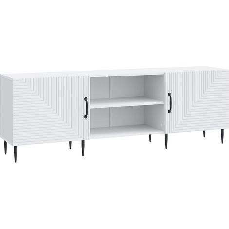 Meuble TV  Banc TV  Armoire TV Blanc 150 x 31 x 50 cm Bois d'ingénierie