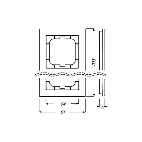 BUSCH-JAEGER 1723-275 ABDECKRAHMEN, 3-FACH, SCHWARZ MATT 2CKA001754A4705