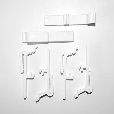 Ensemble de 6 accessoires pour rideaux : stores verticaux, stores vénitiens, clips en POM, déflecteurs et éléments décoratifs. (1/5)
