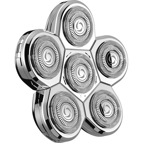 Rasoir chauve pour homme, tête de rasage avec 6 têtes, adaptées à tous types de peau (1/5)