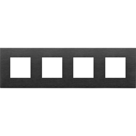 VIMAR - 22669.13 Placca 8M (2+2+2+2)int71 nero spazzolato