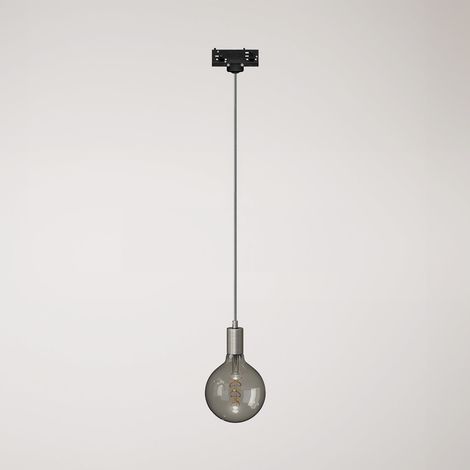 Creative Cables - Candeeiro suspenso industrial com cabo têxtil e adaptador de calha - lâmpada incluída