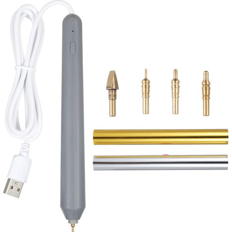 Stylet Feuille Chauffante USB – Pour Scrapbooking, Cartes, DIY – Rouleaux Or et Argent – Avec Câble DC5V (1/5)