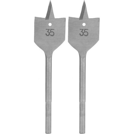 Jeu de forets à pelle, 2 pièces, mèches plates en acier à haute teneur en carbone, matériel d'outils à main pour le travail du bois 35mm (1/5)