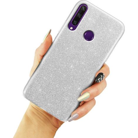 Coque à paillettes argentée pour Huawei Y6P (1/3)