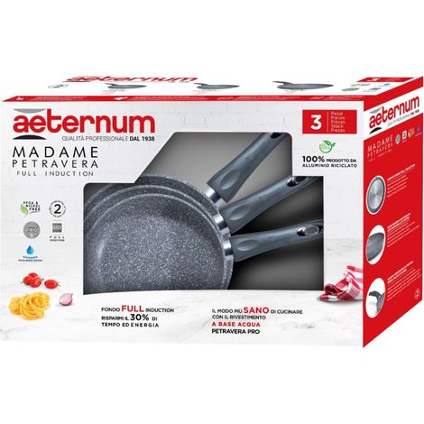 Aeternum Madame Petravera 3.0 Set de 3 Poêles 20/24/28 Cm Aluminium Full Induction Antiadhésive (1/5)