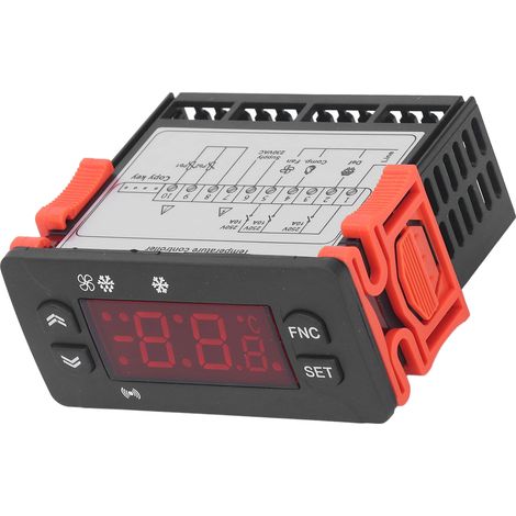 230V AC Digitalthermostat mit Digitalanzeige, NTC-Sensor, umschaltbar °C/°F, Temperaturregler für Kühlschrank und Kühlbox. (1/5)