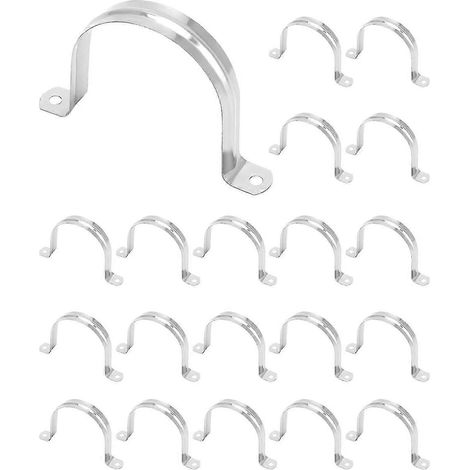 Collier de serrage rigide pour tuyau de 3 pouces, lot de 20, fixation en acier inoxydable robuste avec support en U (1/5)