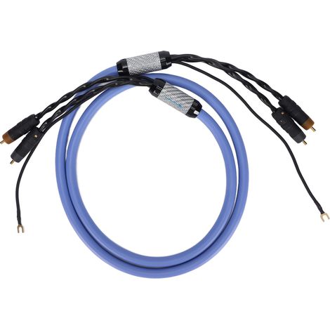 RCA auf 2 RCA sauerstofffreies Kupfer-Tonarmkabel für Plattenspieler mit Erdungsdraht – 1 m / 3,3 Fuß