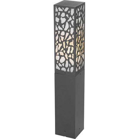QAZQA Moderno Farola exterior moderna negra 60 cm IP44 - Nicole Plástico /Aluminio /Acero Alargada Adecuado para LED Max. 1 x 40 Watt