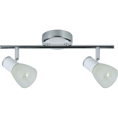 AKUNADECOR Cholo Applique de salle de bains à deux lumières blanc/chrome De (1/2)