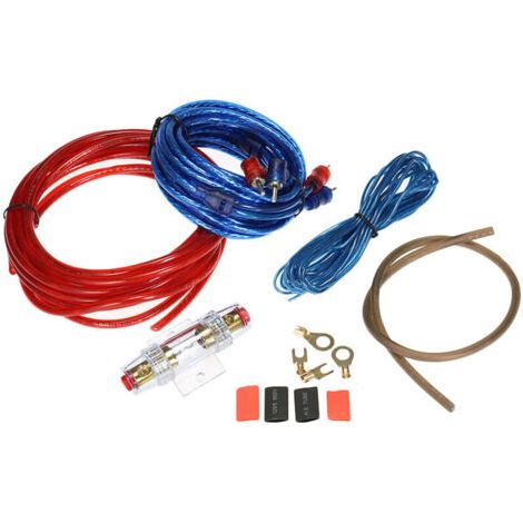 1500W Auto Audio Subwoofer Verstärker Montage Kit AMP Verkabelung Kit RCA Kabel Draht Sicherungshalter (1/5)