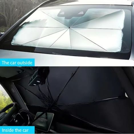 Pare-soleil avant de voiture - - Pliable - Anti-UV - 140x79 cm - Universel - Protection solaire - Facile à ranger (1/3)