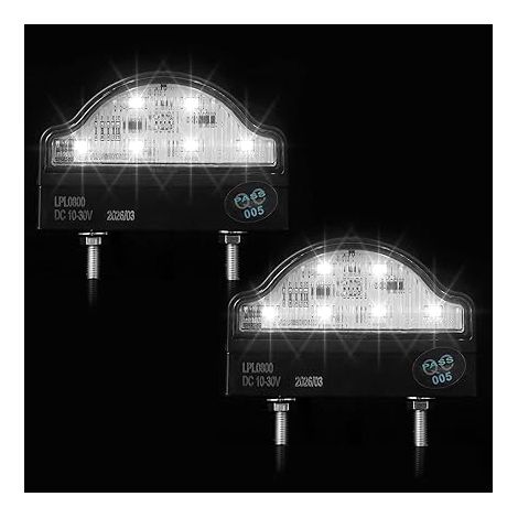 LED Éclairage de Plaque d'immatriculation Remorque 12V/24V IP67 Imperméable Blanche Froide Feux Arrière Plaque Immatriculation Universel pour Remorque Camion Caravan (1/5)