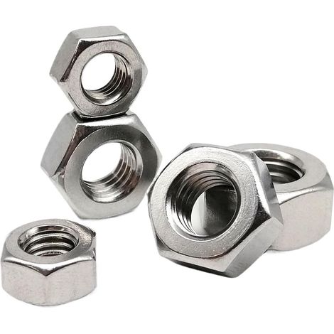5/10/50 pièces d'écrous hexagonaux en acier inoxydable à filetage (1/5)
