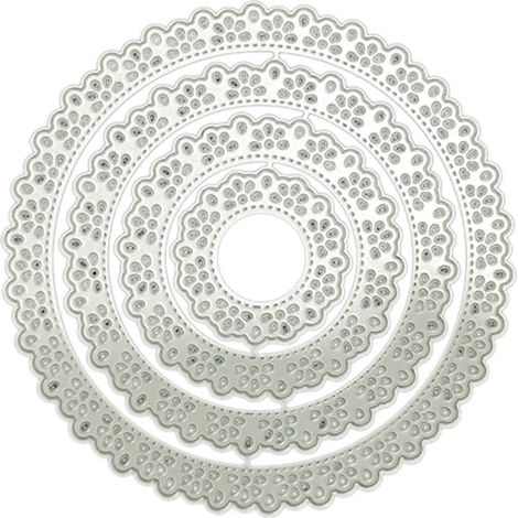 Coques de découpe florales rondes en acier pour embossage DIY et artisanat (1/4)
