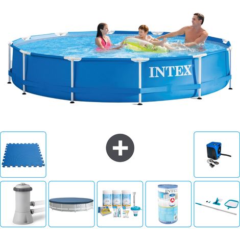 Intex Piscina con struttura Rotonda - 366x76 cm - 8-pezzi  S41797 (1/5)