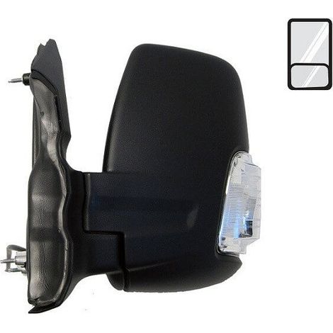 Rétroviseur manuel gauche feu blanc bras court Ford Transit MK8 phase 1 2014-2019