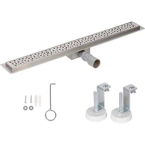 Bc-elec - HFD06-60 Duschrinne 60cm in Edelstahlausf�hrung, Edelstahlduschrinne Tropfen, h�henverstellbar 67-92mm