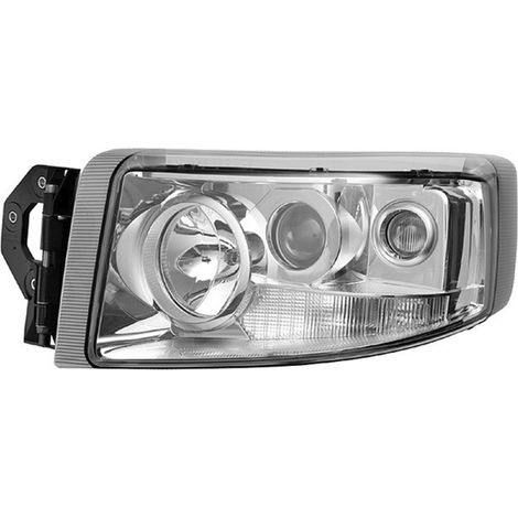 PROIETTORE SINISTRO ELETTRICO-MANUALE SENZA MOTORE, CROMATO (24V-H1-H3- H7-PY21W-W5W) - RENAULT - Nuovo Premium - 5010578452
