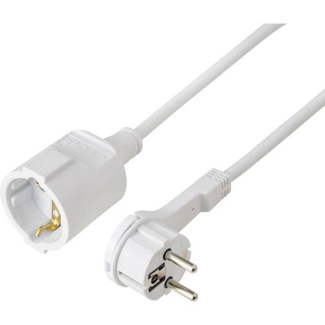 Sygonix SY-7165296 Alimentazione Prolunga 16 A Bianco 3.00 m H05VV-F 3G 1,5 mm² (1/5)