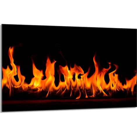 Glasschutzplatte für den Herd 80x52 Fire