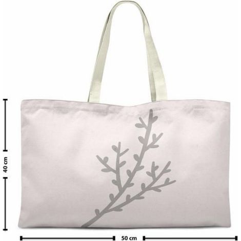 Sac Shopping Tote Bag Coton - 70 x 50 cm - Réutilisable Écologique - 1 Pièce (1/2)