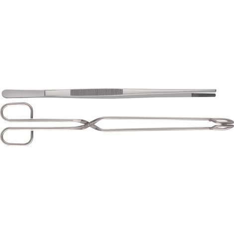Posate per barbecue Pinze in 2 parti 38 cm Pinzette 30 cm