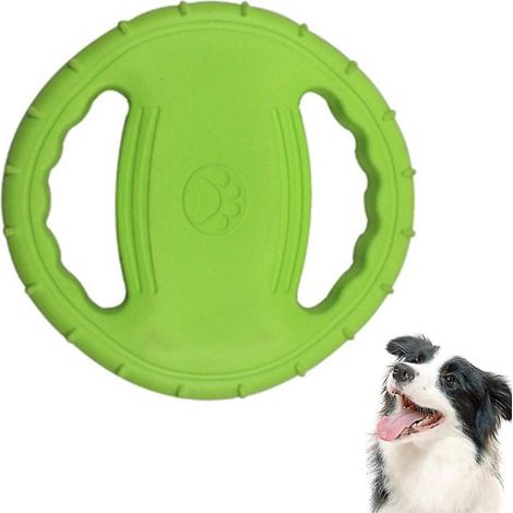 Disque volant pour chien en caoutchouc résistant, jouet d'exercice extérieur avec sifflet, flottant pour rapporter, anneau de dressage solide et durable, idéal pour le jeu interactif canin. (1/5)