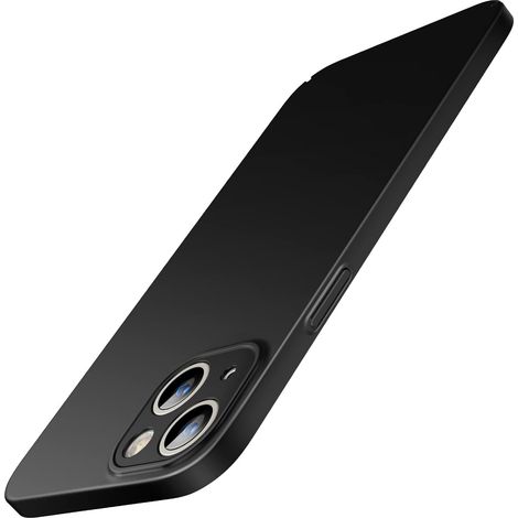 CUSTODIA RIGIDA IN SILICONE PER APPLE IPHONE 14 PLUS 6.70" NERA LEGGERA SOTTILE (1/5)