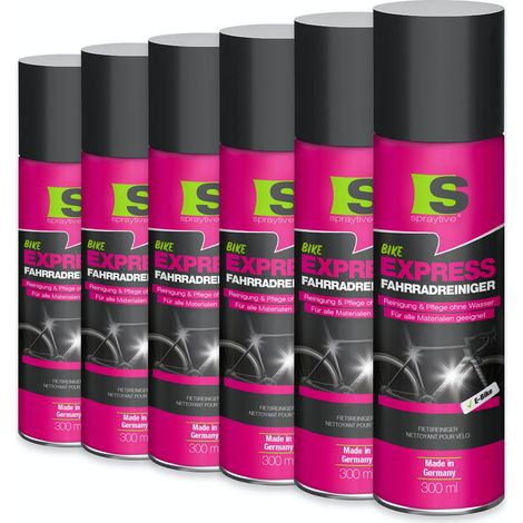 Spraytive 6x 300ml Express Fahrradreiniger – Reinigungs- und Pflegespray ohne Wasser – selbsttätige Fahrradreinigung mit Wachsversiegelung (1/5)