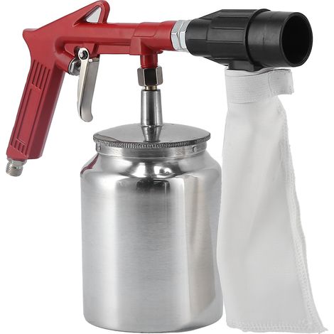 Pistolet de sablage pneumatique portable à alimentation continue, équipement d'élimination des impuretés avec abrasif (1/5)