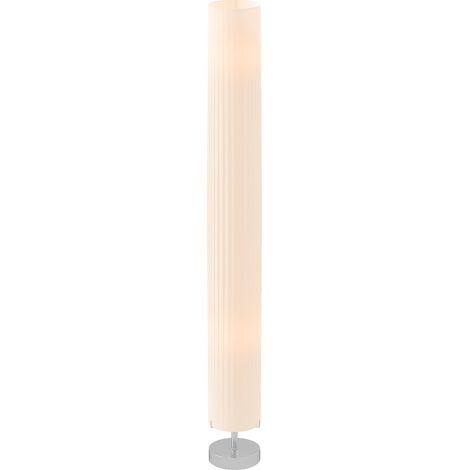 Lampadaire 2 douilles E27 abat-jour polyester 14 x 14 x 120 cm